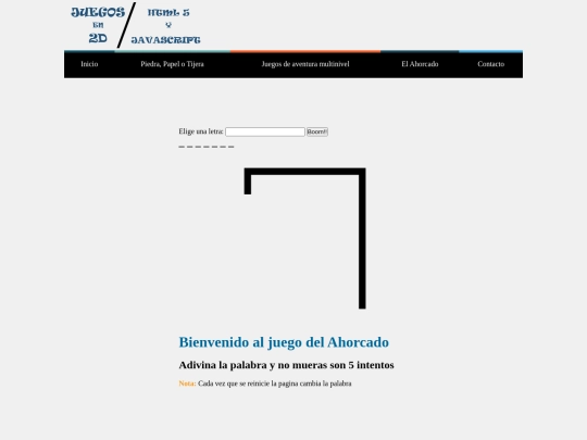 juegodelahorcado screenshot