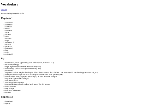 studyguides/spanish/capitulo2/vocab screenshot