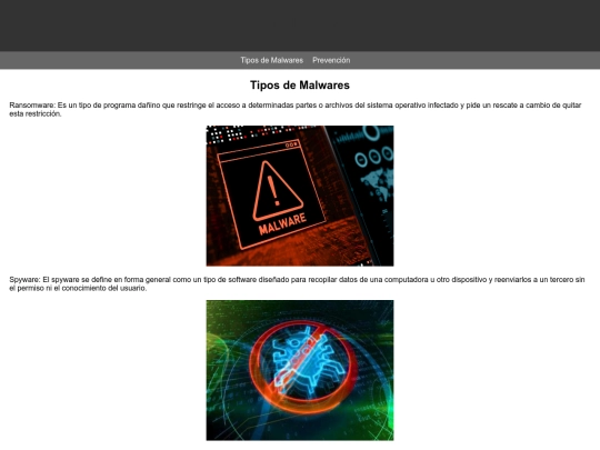 Banner_malware/Tipos de malware/Index screenshot