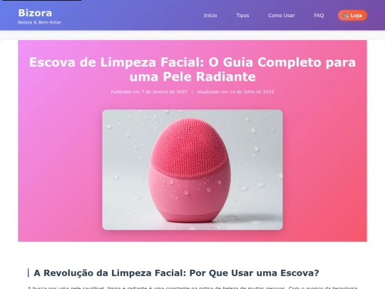 escova limpeza facial screenshot