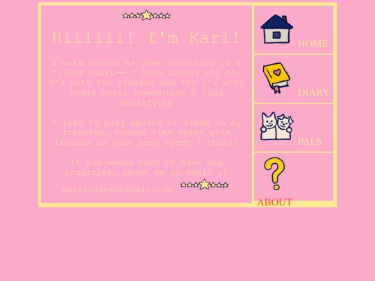 digital art sites/karipageabout screenshot