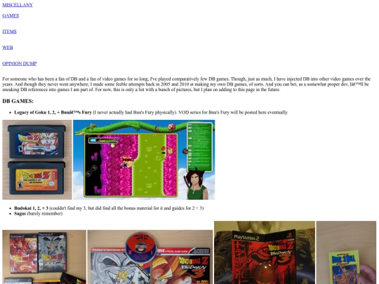 shrines/dragonball/games screenshot