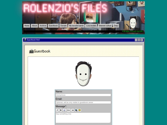 guestbook screenshot