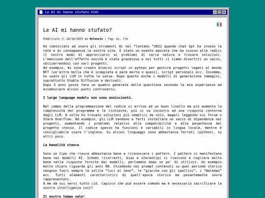 posts/2025-10-28-le-ai-mi-hanno-stufato- screenshot