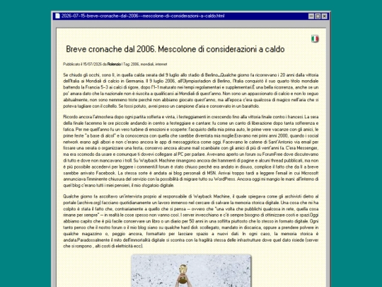 posts/2026-07-15-breve-cronache-dal-2006--mescolone-di-considerazioni-a-caldo screenshot