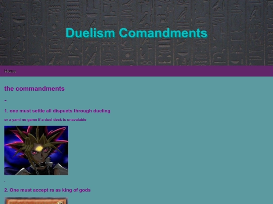 Duelism commandments screenshot