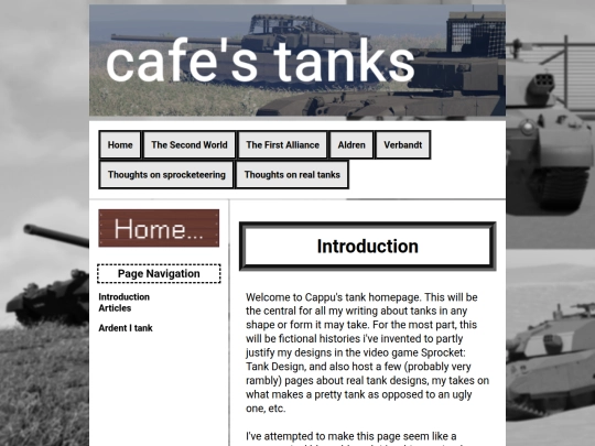 tanks/homepage screenshot