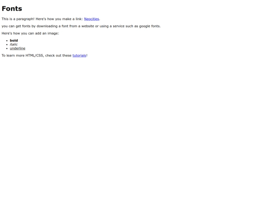 fonts screenshot