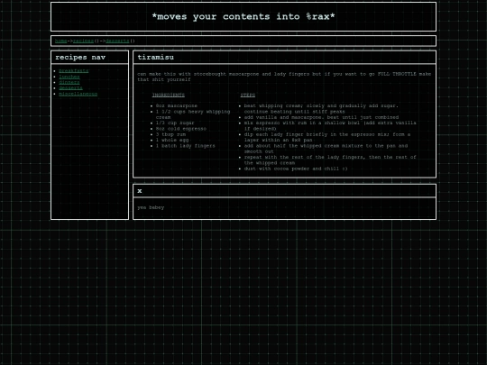 recipes/desserts screenshot