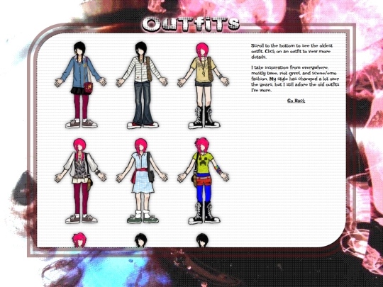 about/outfits screenshot