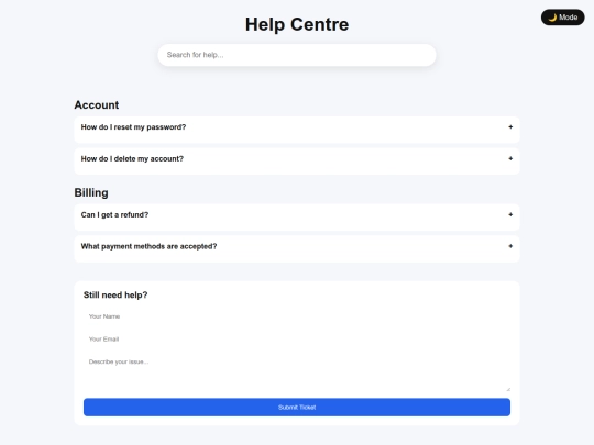 ?support/home screenshot