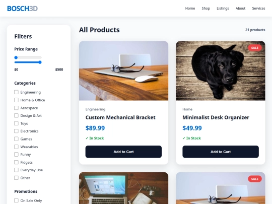 BOSCH3DPrints/products screenshot