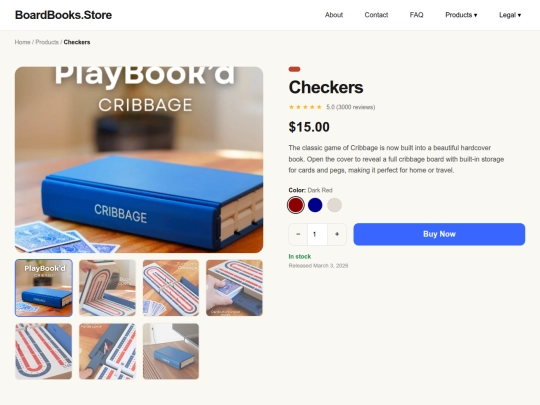 BoardBooks/products/checkers screenshot