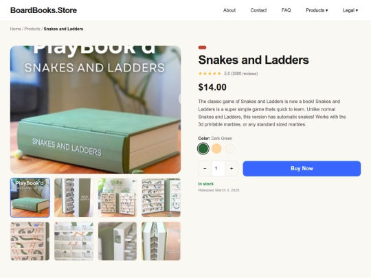 BoardBooks/products/snakes-and-ladders screenshot