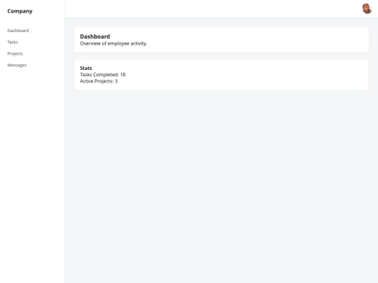account-dashboard/employee-portal/dashboard screenshot