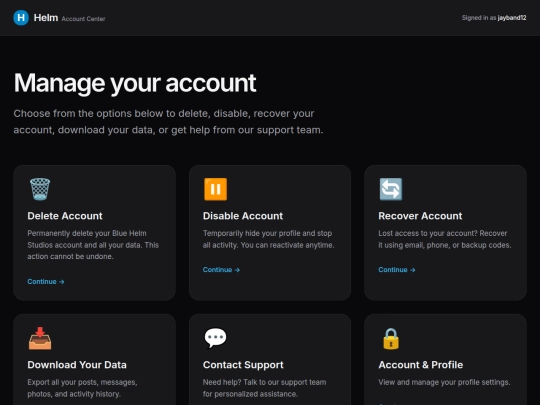 account-dashboard/profile/account-center screenshot