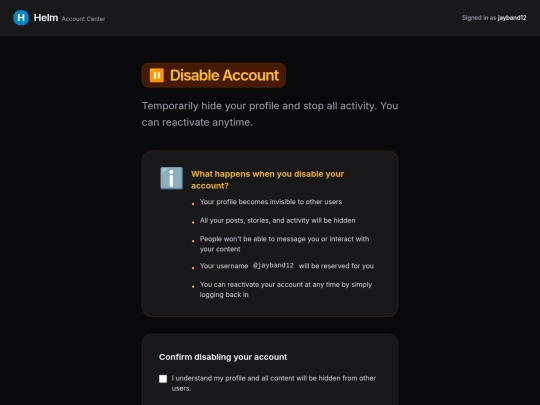 account-dashboard/profile/account-center/pages/disable-account screenshot