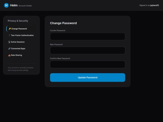 account-dashboard/profile/account-center/pages/privacy-security screenshot
