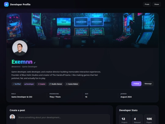 account-dashboard/profile/preset-profiles/exemnn screenshot