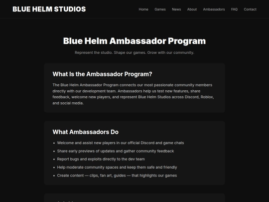 ambassador-program screenshot