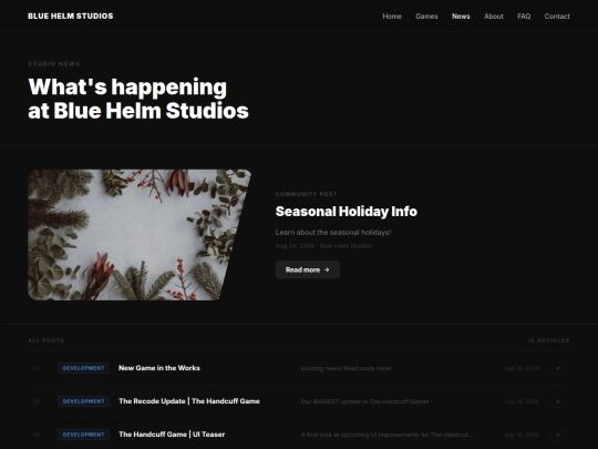 blogs/home screenshot