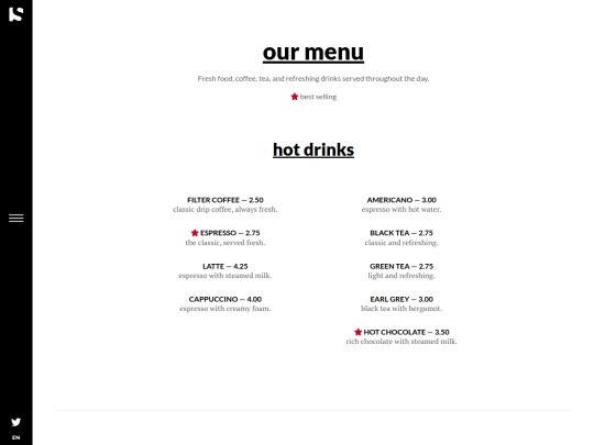 cafe/menu screenshot