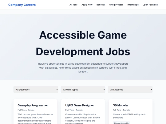 careers/accessibility/home screenshot