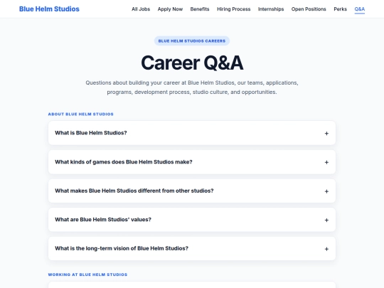 careers/faq screenshot