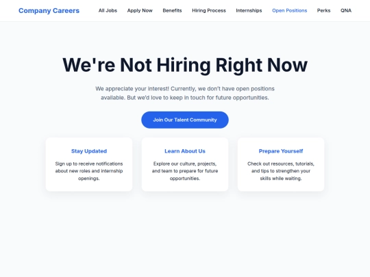 careers/not-hiring screenshot