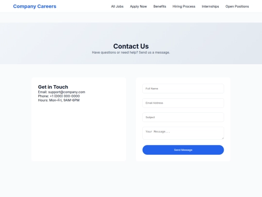 careers/other-pages/contact-us screenshot