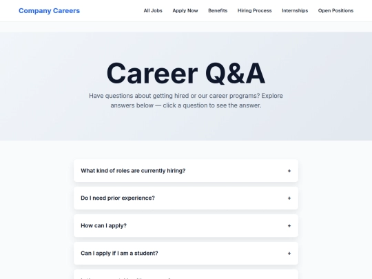 careers/qna/jobs screenshot
