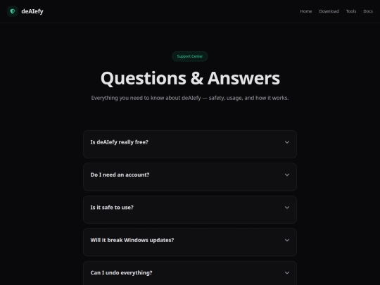 deAIify/qna screenshot