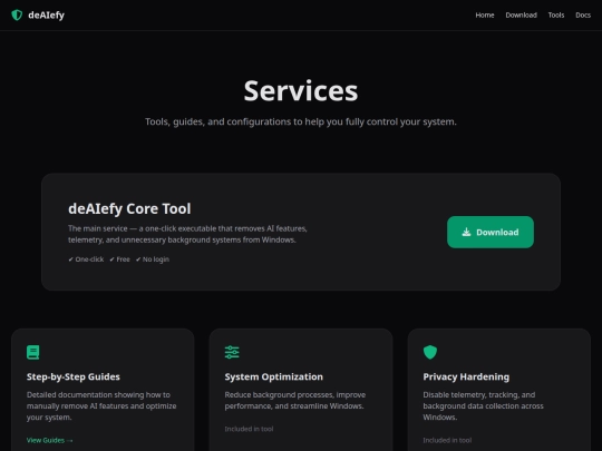 deAIify/services screenshot