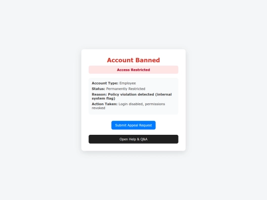 employee-dashboard/?logins/account-banned screenshot
