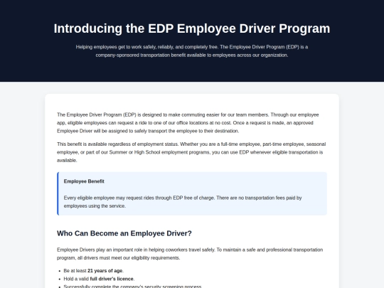 employee-dashboard/employee-driver-program screenshot