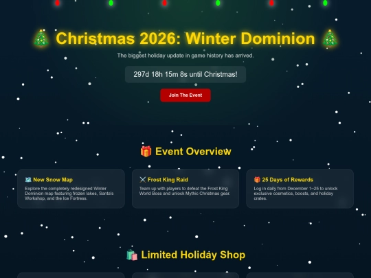 events/seasonal-events/Christmas-2026 screenshot