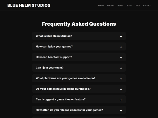 faq screenshot