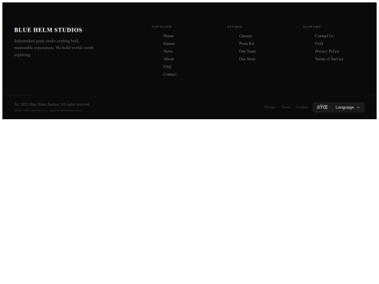 footer screenshot