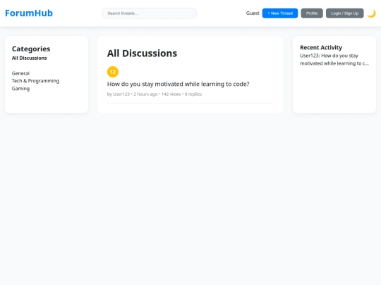 forum/forum-page screenshot