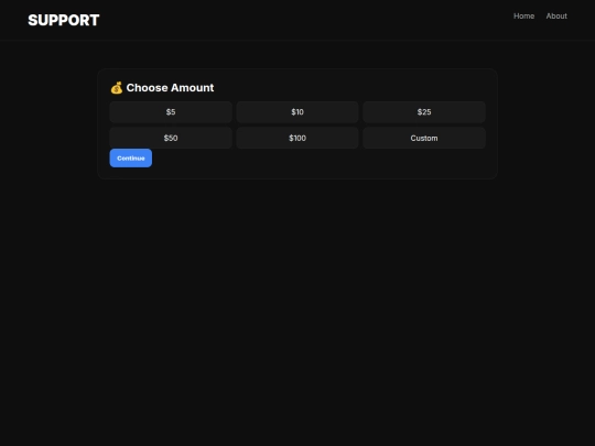 fundraiser/support screenshot