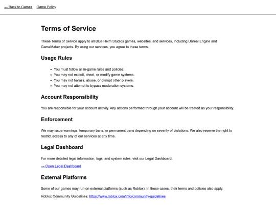 games/games-terms-of-service screenshot