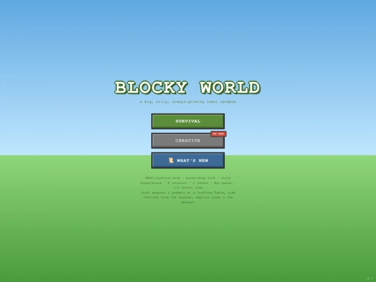games/website-games/minecraft-clone/blocky-world-v3 screenshot
