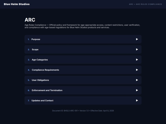 legal/conduct/compliance/arc screenshot