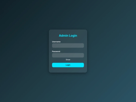 login screenshot