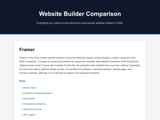 nobullshitnews/website-designer-compare screenshot