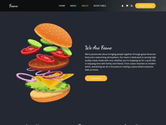 restaurant /about screenshot