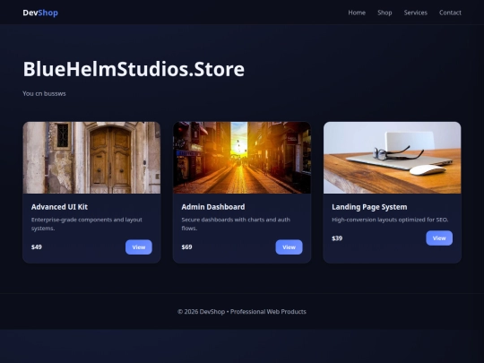 shop_bluehelmstudios screenshot