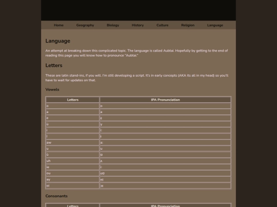 language screenshot