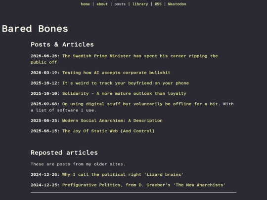 posts screenshot