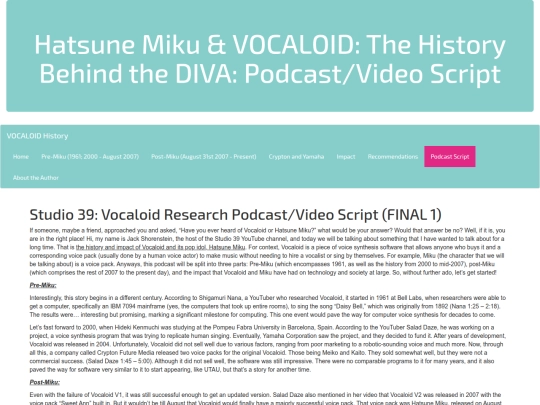 podcastscript screenshot
